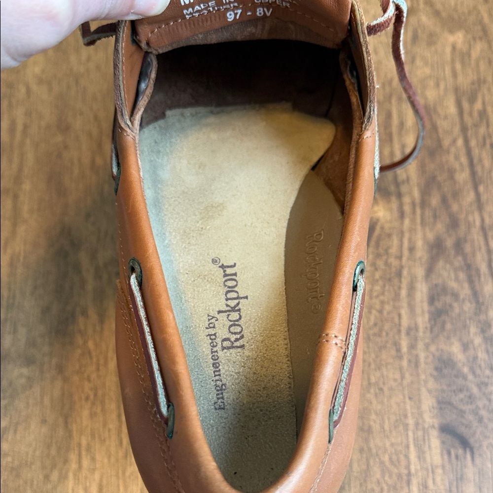 Rockport Men's Brown Leather Boat Shoes - Picture 6 of 6